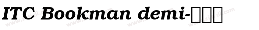 ITC Bookman demi字体转换